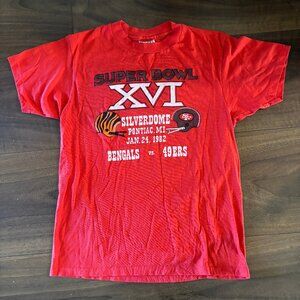 Vintage 1982 Super Bowl XVI T-Shirt Bengals vs. 49ers - Size S